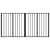 vidaXL Port&atilde;o para Cachorros 2 pcs Preto 80 x 80 cm A&ccedil;o Galvanizado