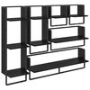 vidaXL Conjunto de prateleiras de parede Montagem na parede 6 pcs