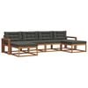 vidaXL Conjunto de Sof&aacute;s para Exterior 6 unid. Natural e Antracite