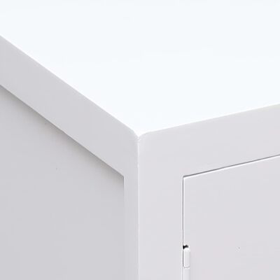vidaXL Mesa de cabeceira 38x28x52 cm madeira de paulownia branco