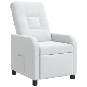 vidaXL Reclin&aacute;vel Branco Tecido