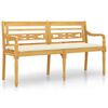 Banco Batavia c/ almofad&atilde;o cor creme 150 cm madeira de teca maci&ccedil;a