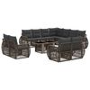 vidaXL Conjunto de Sof&aacute; de Jardim 12 unid. Cinza e Cinza Escuro
