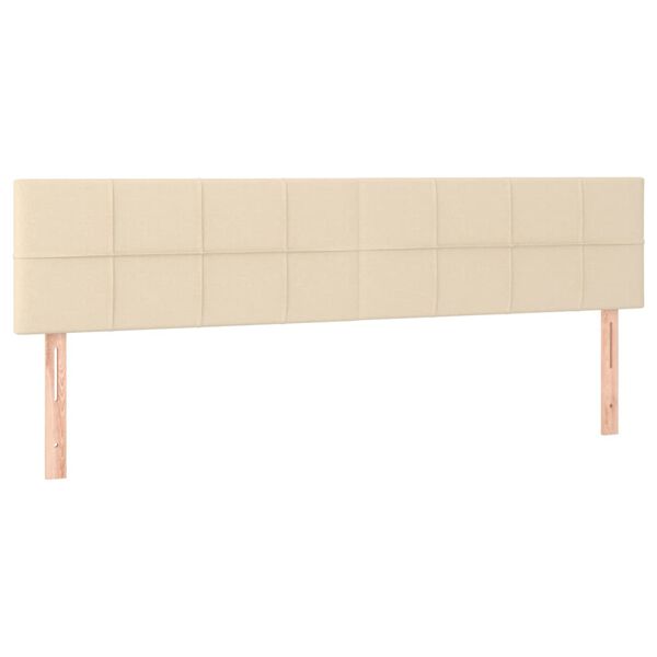 vidaXL Cabeceiras creme 180x5x78/88 cm tecido