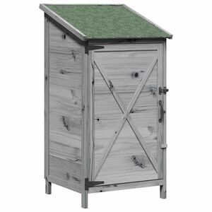 vidaXL Galp&atilde;o de Jardim Cinzento 59,5 x 56 x 113,5 cm