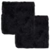 vidaXL Almofadas cadeira 2 pcs 40x40cm pele carneiro cinzento-escuro