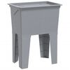 vidaXL Tanque de lavar roupa 59x41x75 cm resina cinzento