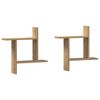 vidaXL Prateleiras de parede 2pcs derivados madeira carvalho artisiano