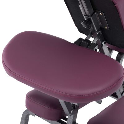vidaXL Cadeira de massagens couro artificial 122x81x48 cm bordô