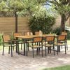 vidaXL Conjunto de Jantar para Jardim 9 pcs Preto