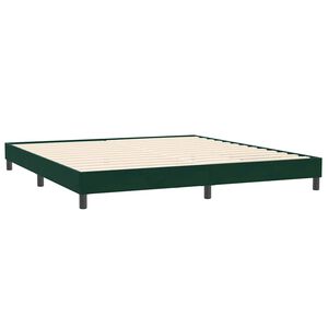 vidaXL Estrutura de cama sem colch&atilde;o 200x210 cm veludo verde-escuro