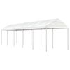 vidaXL Gazebo com telhado 11,15x2,28x2,69 m polietileno branco