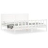 vidaXL Estrutura cama Super King Size c/ cabeceira madeira branco