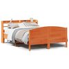 vidaXL Cama sem colch&atilde;o 150x200 cm madeira pinho maci&ccedil;a castanho-mel