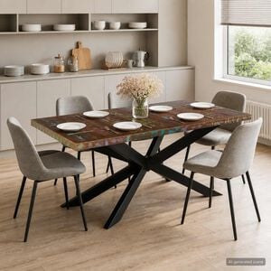 vidaXL Mesa de jantar 180x90x76 cm madeira recuperada maci&ccedil;a