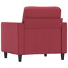 vidaXL Poltrona 60 cm couro artificial vermelho tinto