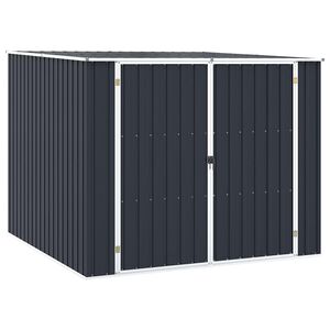 vidaXL Abrigo de jardim 195x198x159 cm a&ccedil;o galvanizado antracite