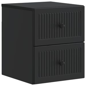 vidaXL Gabinete de Canto Montado na Parede Preto 33 x 34,5 x 40 cm