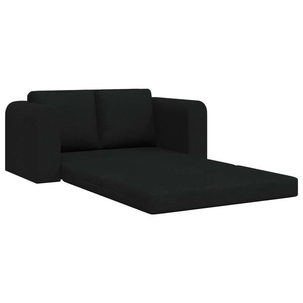 vidaXL Sof&aacute;-Cama 60cm Preto tecido