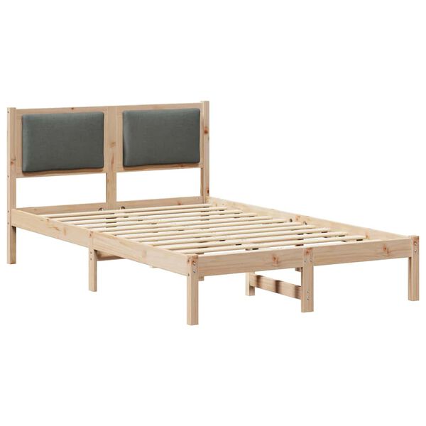 vidaXL Estrutura da Cama com cabeceira Cinza Escuro 120 x 190 cm
