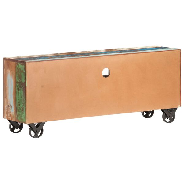 vidaXL M&oacute;vel de TV 120x30x50 cm madeira recuperada maci&ccedil;a