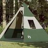 vidaXL Tenda de campismo tipi para 7 pessoas impermeável verde