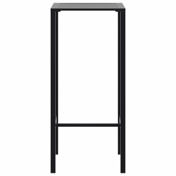 vidaXL Mesa de bar 50x50x110 cm a&ccedil;o revestido a p&oacute; preto