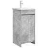 vidaXL Gabinete de banheiro com pia Cinzento Cimento 42 x 40 x 84,5 cm
