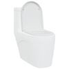 vidaXL Assento de Vaso Sanit&aacute;rio Branco 49 x 36 x 4 cm Duroplast