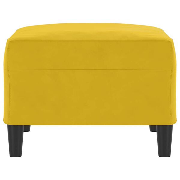 vidaXL Apoio de p&eacute;s 70x55x41 cm veludo amarelo