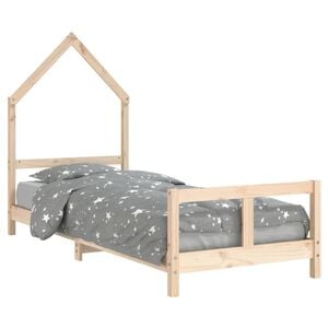 vidaXL Estrutura de cama infantil 80x200 cm madeira de pinho maci&ccedil;a