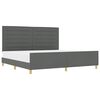 vidaXL Estrutura da Cama Cinzento escuro 200 x 200 cm tecido