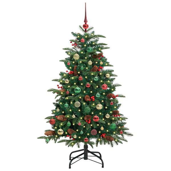 vidaXL &Aacute;rvore de Natal Artificial Verde 150 cm PVC, Metal e Pl&aacute;stico