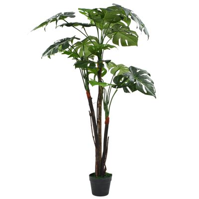 vidaXL Planta costela-de-adão artificial com vaso 130 cm verde