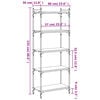 vidaXL Estante c/ 5 prateleiras derivados de madeira carvalho sonoma