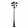 Brighton Candeeiro de p&eacute; p/ jardim 3 bra&ccedil;os / 230 cm Verde escuro/preto