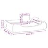 vidaXL Almofad&atilde;o p/ c&atilde;es com almofadas 89x75x19 cm oxford cinzento