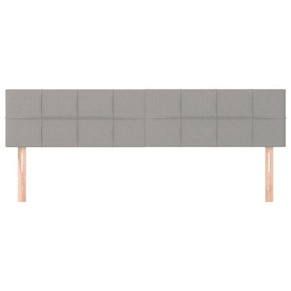 vidaXL Cabeceiras cinzento-claro 180x5x78/88 cm tecido