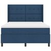 vidaXL Cama Box com colch&atilde;o com cabeceira Azul 190 x 140 cm tecido