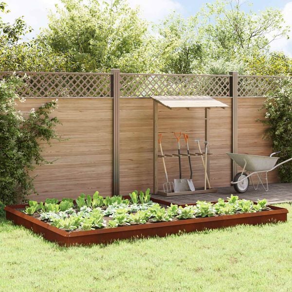 vidaXL Cercas de caracol 16 pcs Ferro Enferrujado