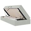 vidaXL Cama com arruma&ccedil;&atilde;o e colch&atilde;o Cinzento-claro 100 x 200 cm Veludo