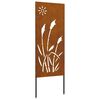 vidaXL Tela de Privacidade para Jardim Ferro Enferrujado 50 x 140 cm