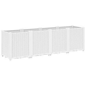 vidaXL Vaso/floreira 160x40x53 cm PP branco
