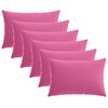 vidaXL Capa almofada 6 pcs HEERLEN Rosa 50 x 70 cm Poli&eacute;ster