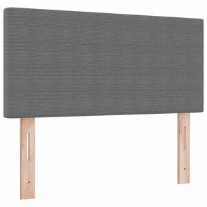 vidaXL Cabeceira LED Cinzento-claro 80 cm Tecido de Veludo Cotele