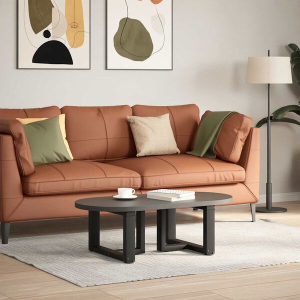 vidaXL P&eacute;s para mesa de centro em forma de T, 2 pe&ccedil;as, preto, 40x25x(30-31) cm, a&ccedil;o