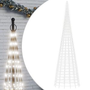 vidaXL &Aacute;rvore de Natal LED no mastro 3000 LEDs Branco Frio 800 cm