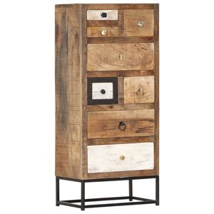 vidaXL Arm&aacute;rio de gavetas 45x30x105 cm madeira recuperada maci&ccedil;a