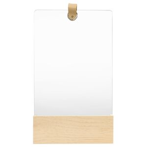 vidaXL Espelho de parede em pinho maci&ccedil;o 23x39,5 cm