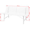 vidaXL Banco de jardim 150 cm a&ccedil;o branco